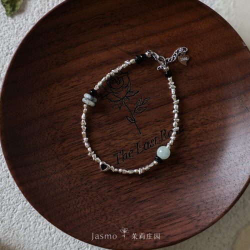 KeshiSilverHeartBeadedBracelet1