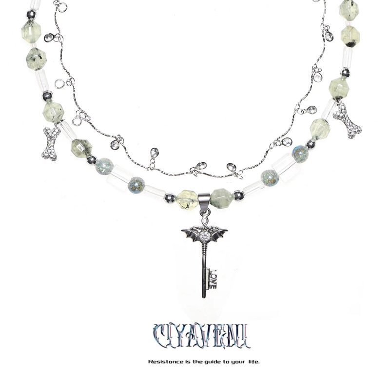 KeyCharmBlueCrystalBeadedNecklace9