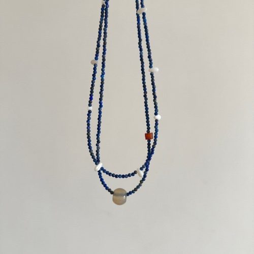 LapisLazuliGreyAgateBeadedNecklace3