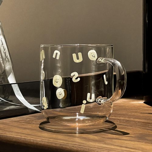 LettersSmileFacePrintedGlassCup8