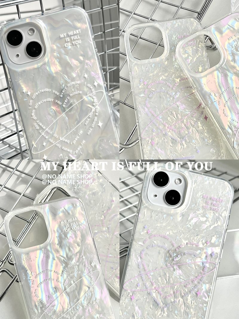 LoveLetterHeartPrintedShellPatternPhoneCase1