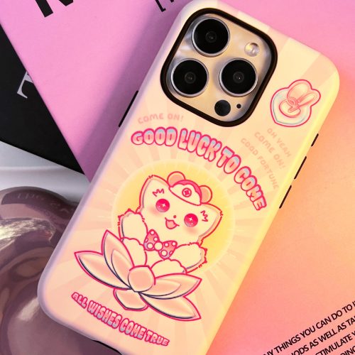 LuckyLotusPrintedDoubleLayerPhoneCase1