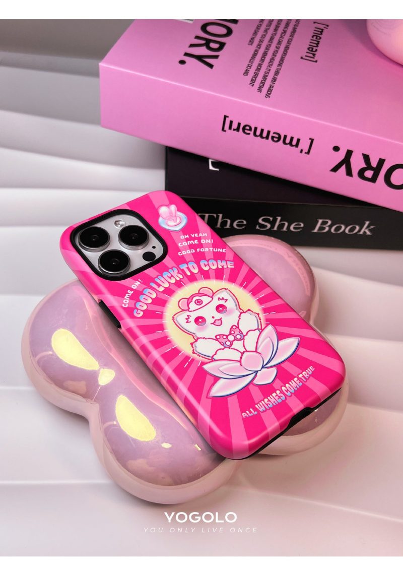 LuckyLotusPrintedDoubleLayerPhoneCase2