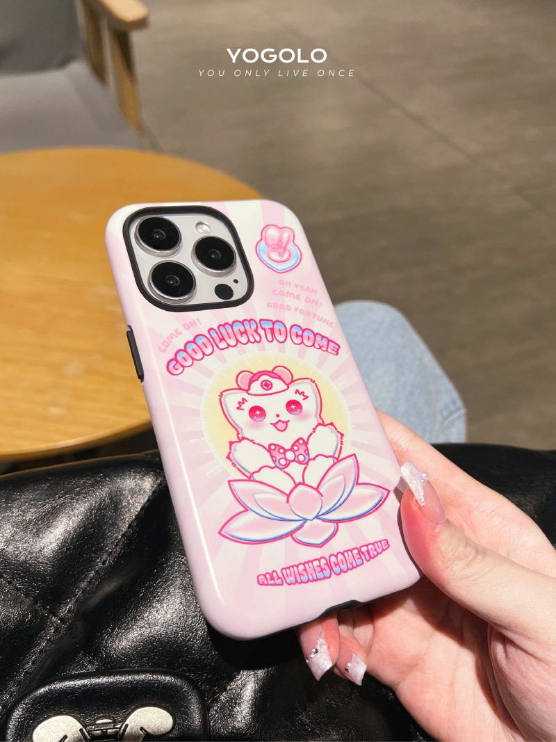 LuckyLotusPrintedDoubleLayerPhoneCase4