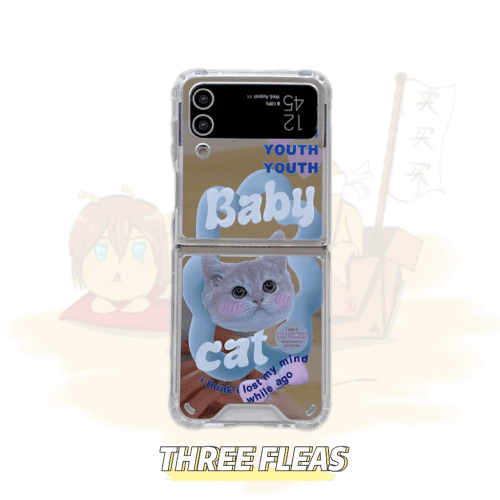 MemeCase BabycatluckydogSamsungGalaxyZFlip3 4mirrorcase