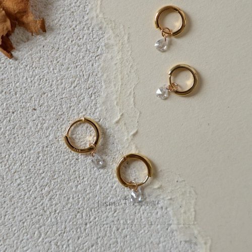 MinimalistZirconDangleHuggiesEarrings8