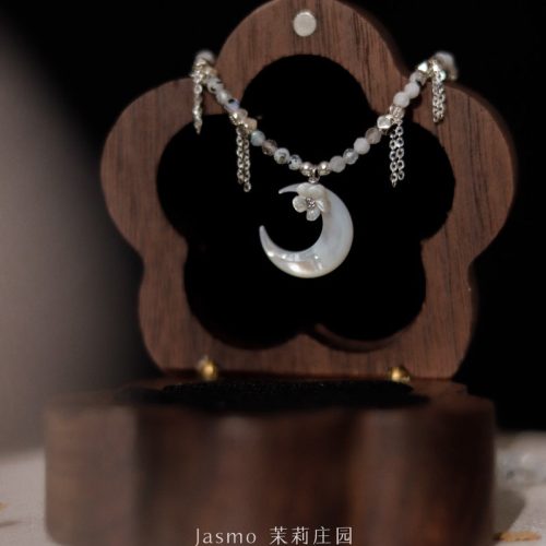 MoonPendantTasselBeadedNecklace1