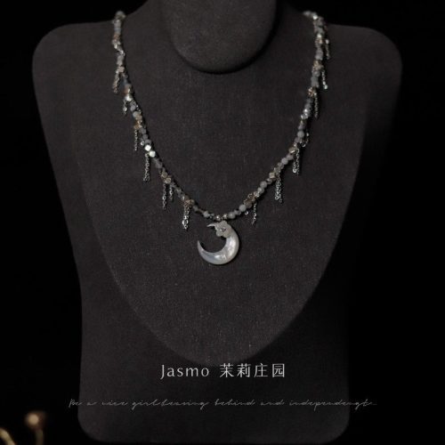 MoonPendantTasselBeadedNecklace5