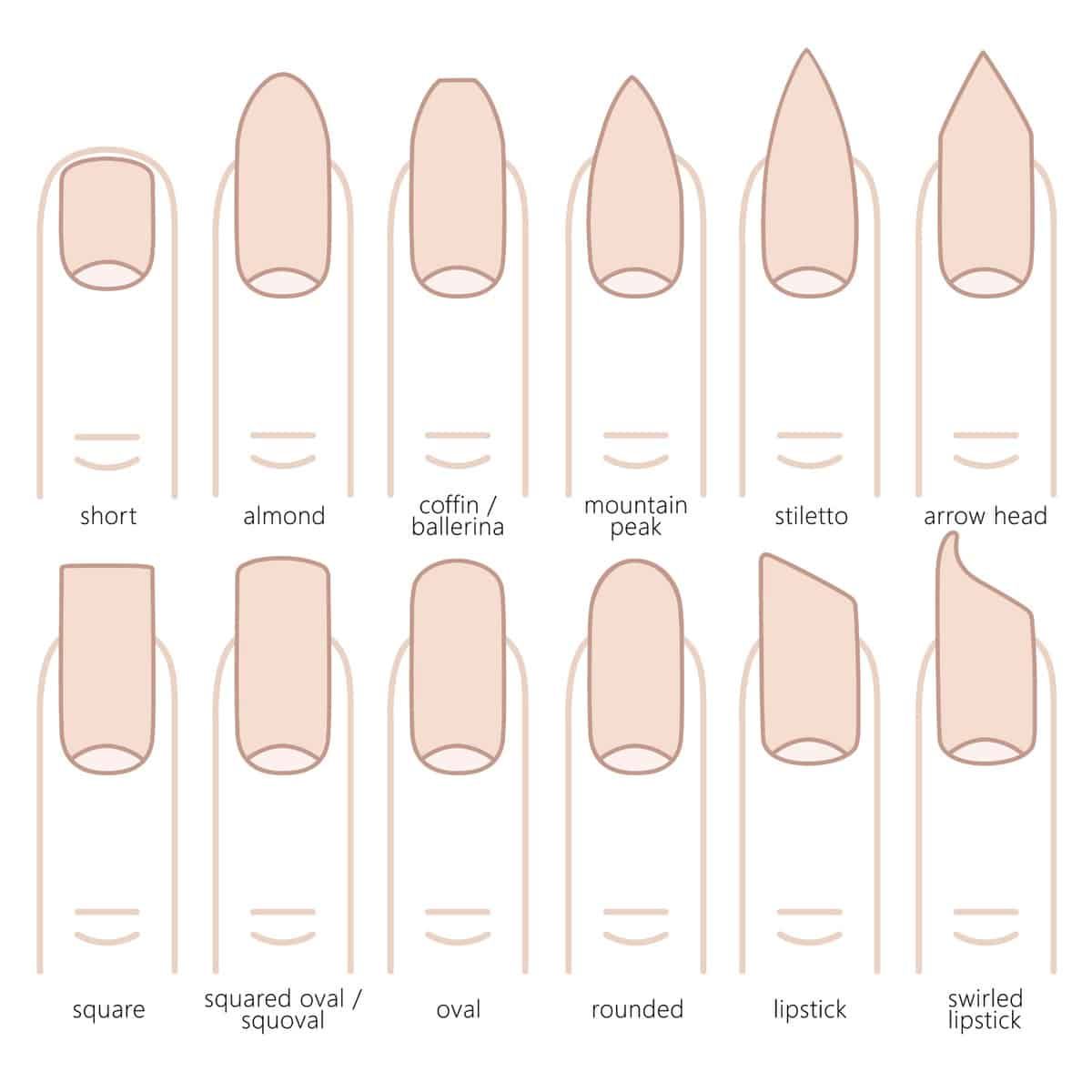 Nail Shape Chart