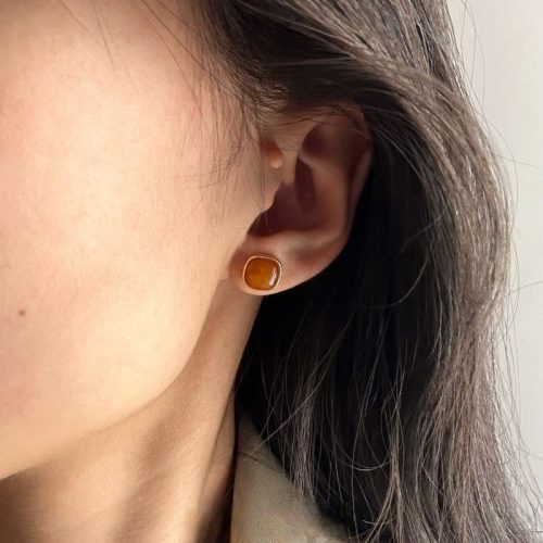 NaturalAmberSilverStudEarrings4