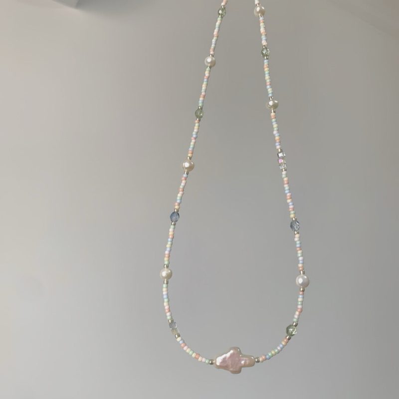 NaturalFreshwaterPearlColorfulBeadedNecklace1