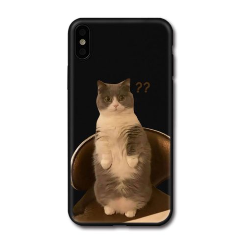 [ Meme Case ] Standing Cat Phone Casephone accessories - Three Fleas