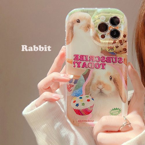 「iPhone」Cute Rabbit Protective Coverphone accessories - Three Fleas