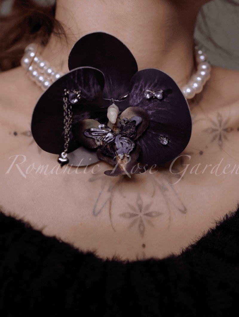 Orchid Pearl Choker2