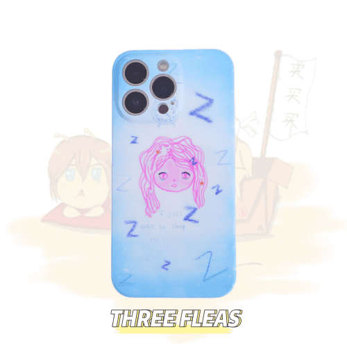 Original BlueGradientSnoozeGirlPhoneCase