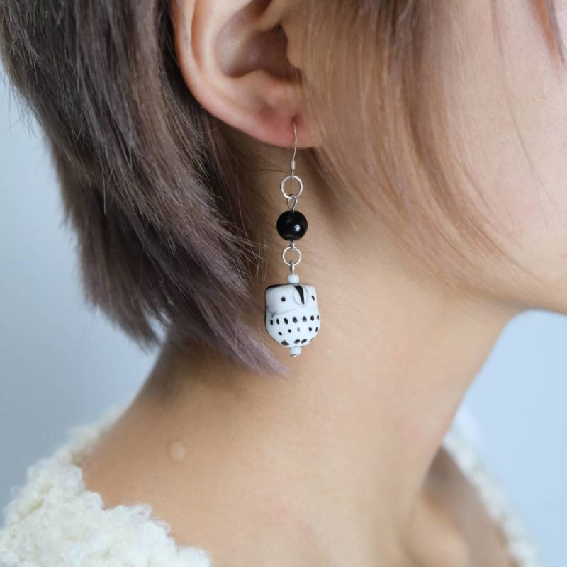 OwlCeramicDangleEarring1