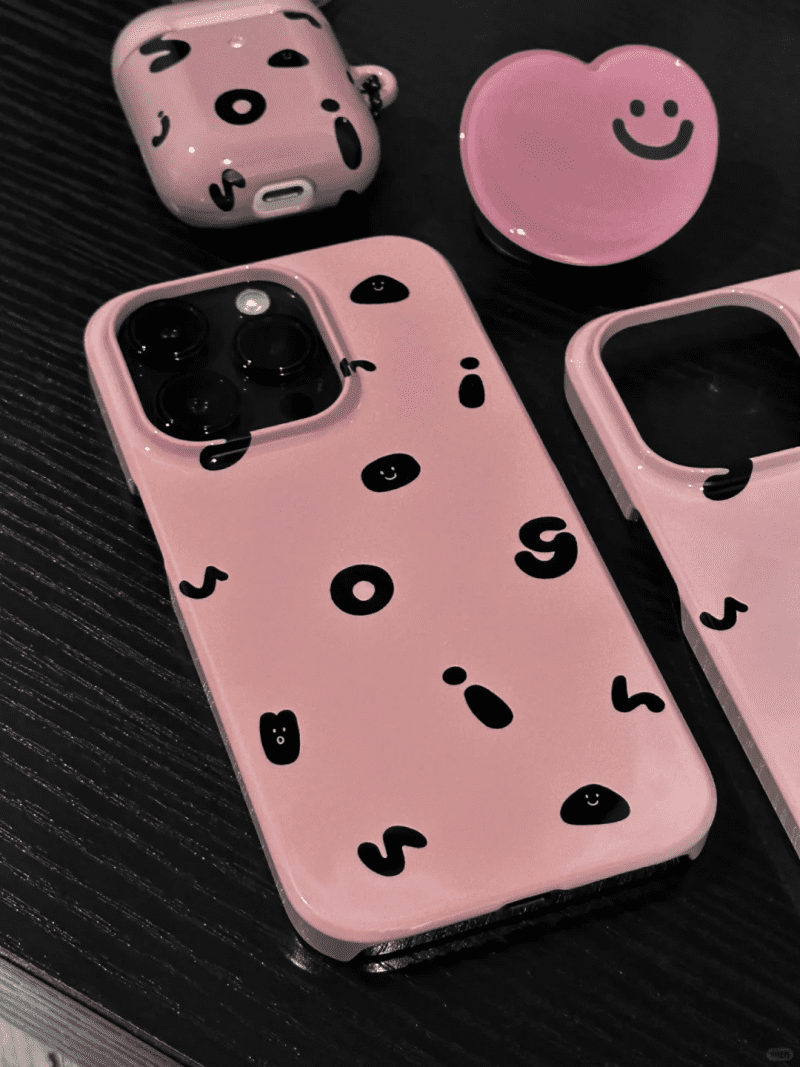 PinkBlackBeanPrintedFunnyPhoneCase8