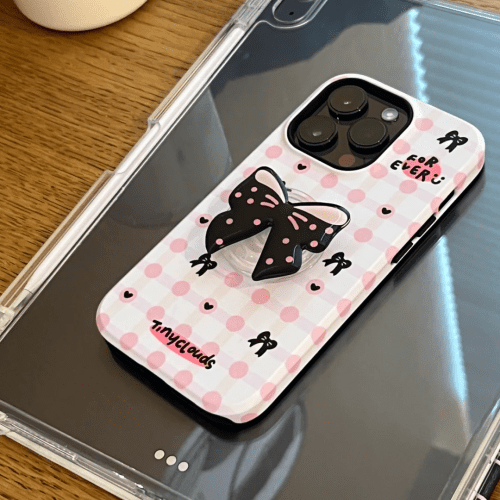 PinkBowPrintedPhoneCase2