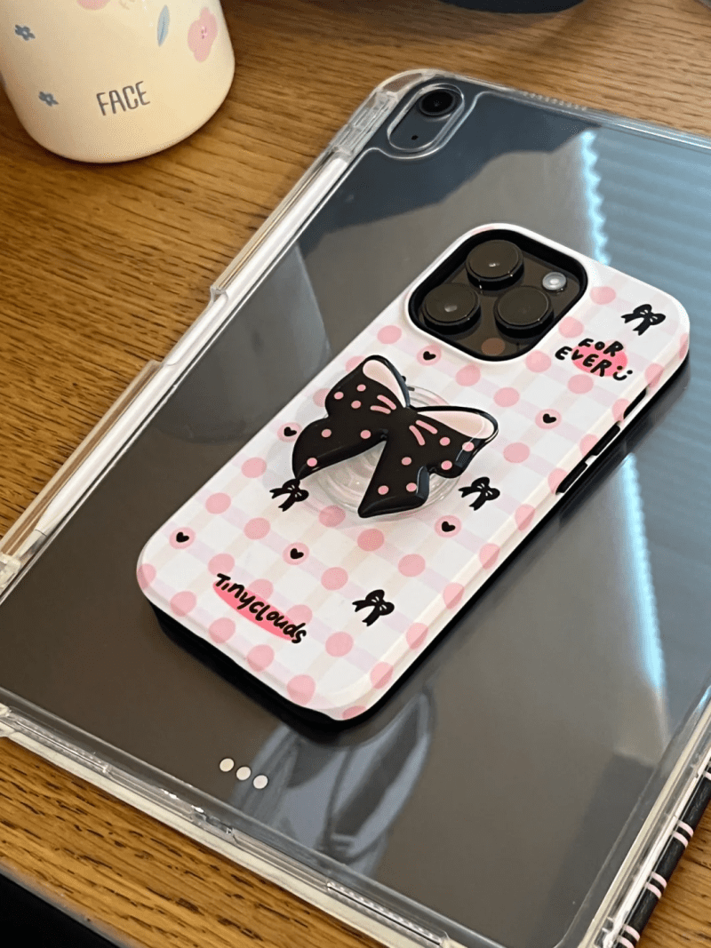 PinkBowPrintedPhoneCase2