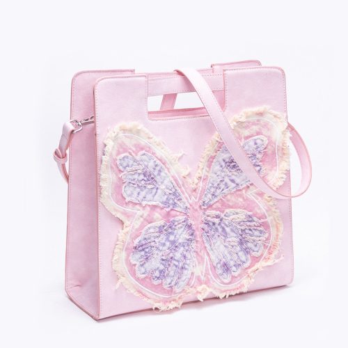 PinkButterflyShoulderToteBag7