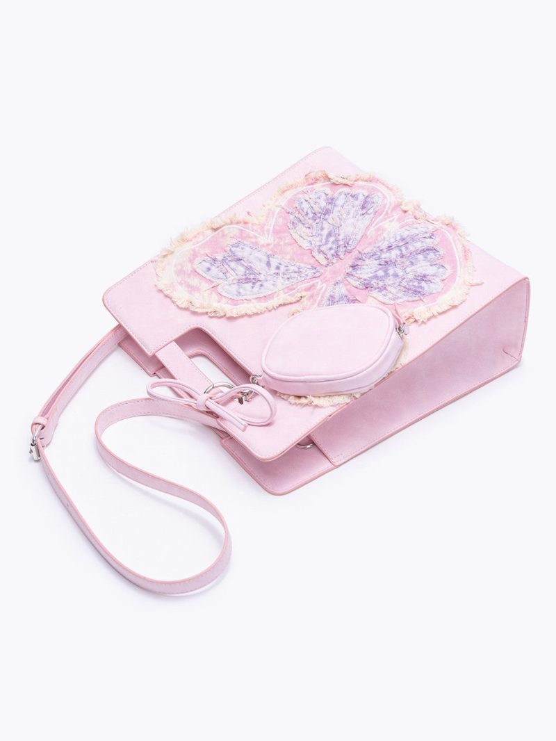 PinkButterflyShoulderToteBag8