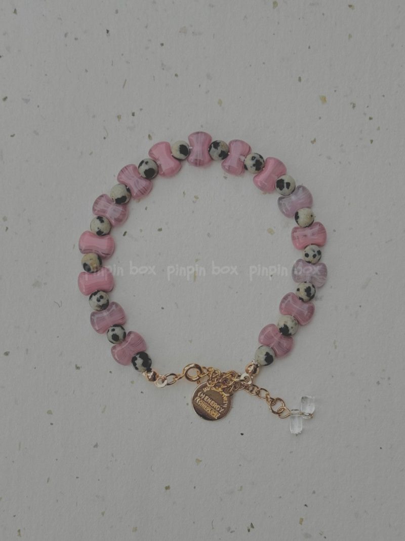 PinkDalmatianBeadedBracelet1