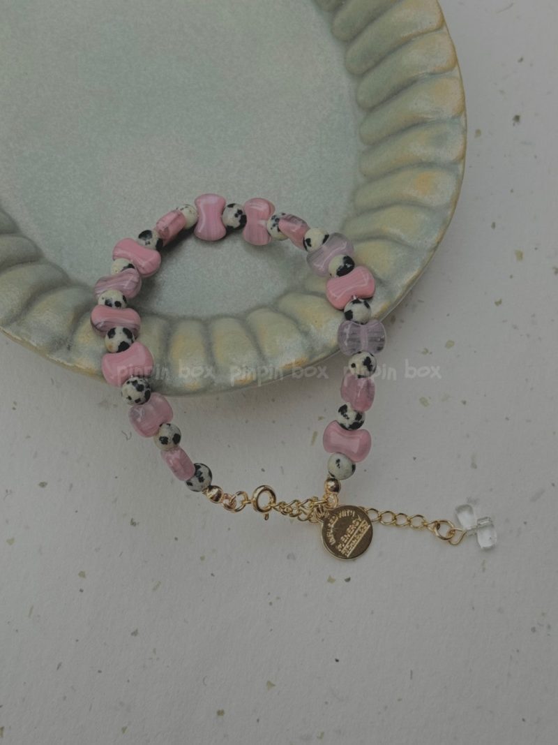 PinkDalmatianBeadedBracelet2