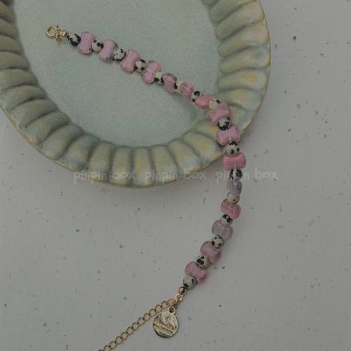 PinkDalmatianBeadedBracelet4