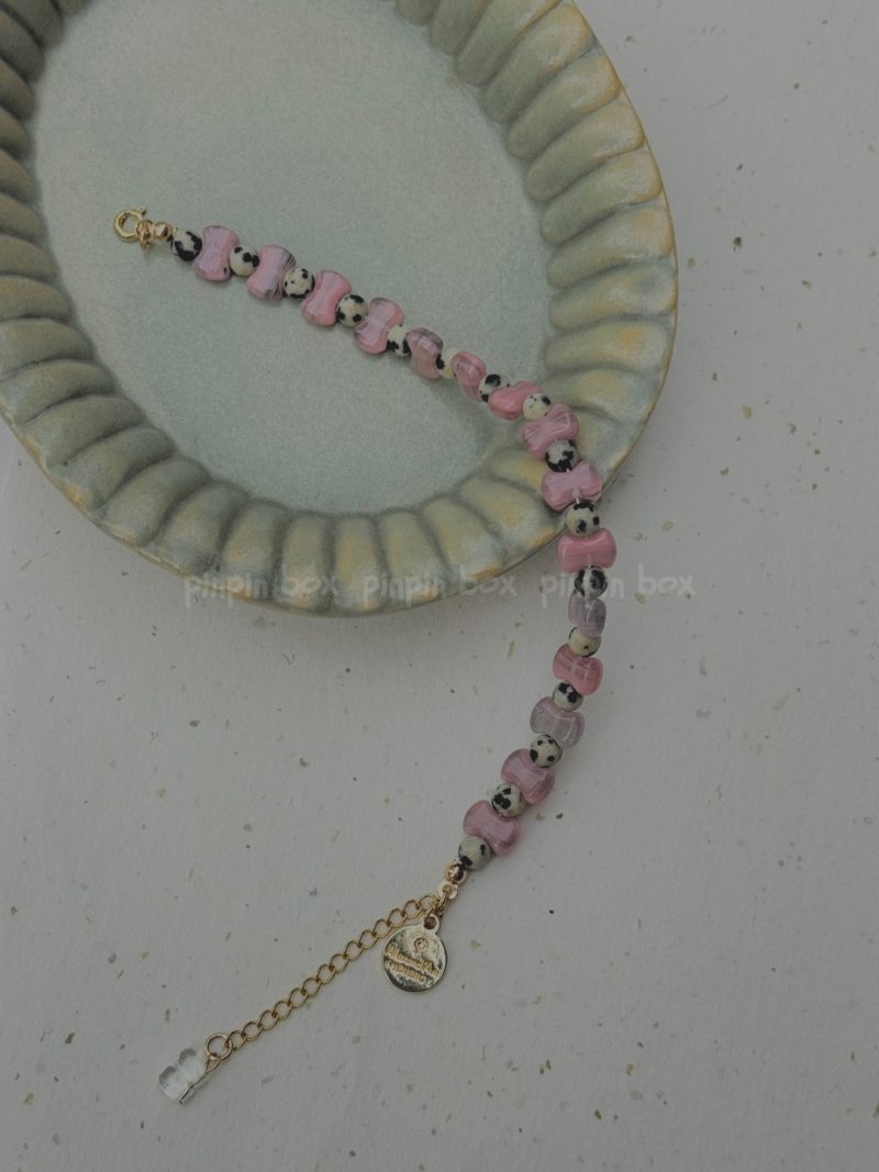 PinkDalmatianBeadedBracelet4