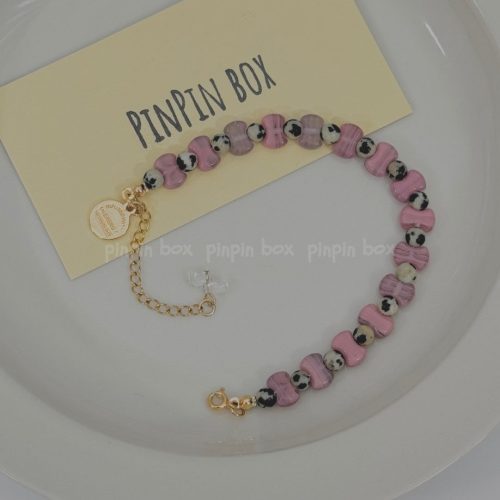 PinkDalmatianBeadedBracelet5