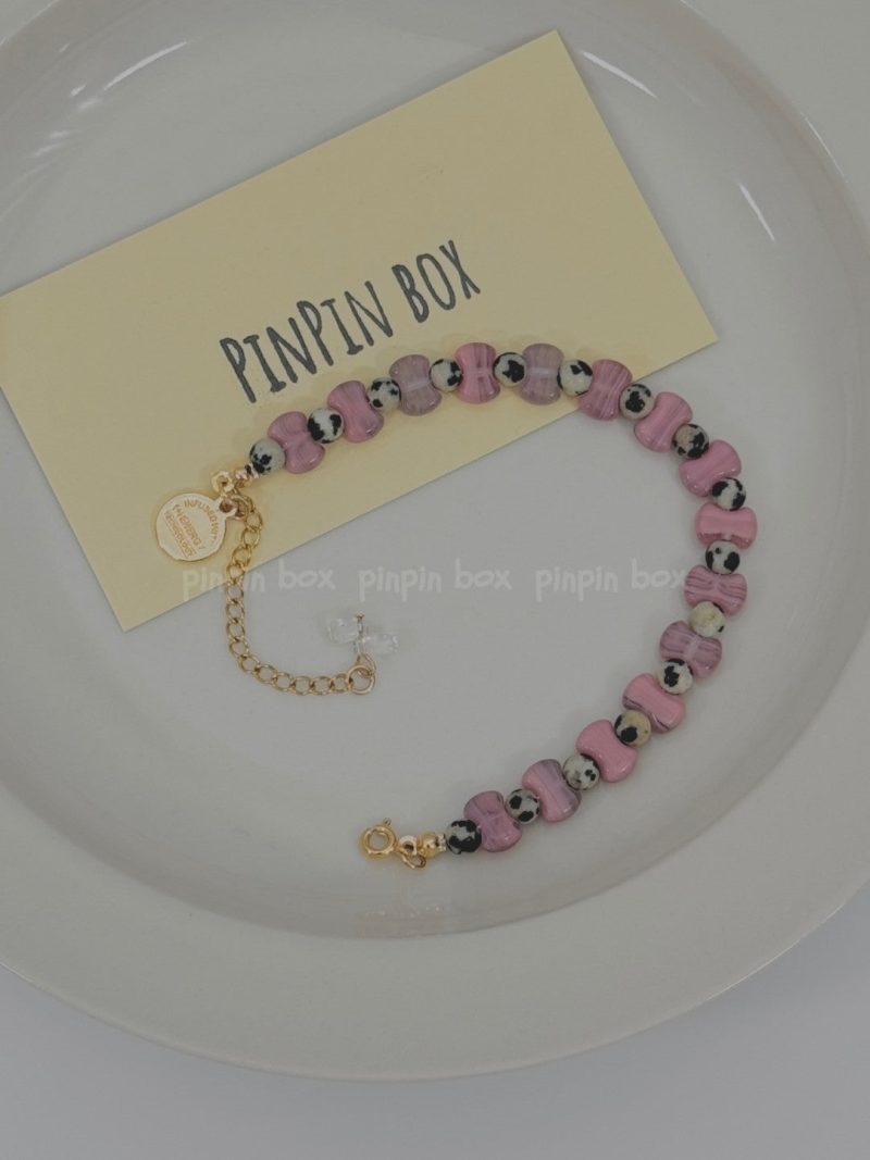 PinkDalmatianBeadedBracelet5