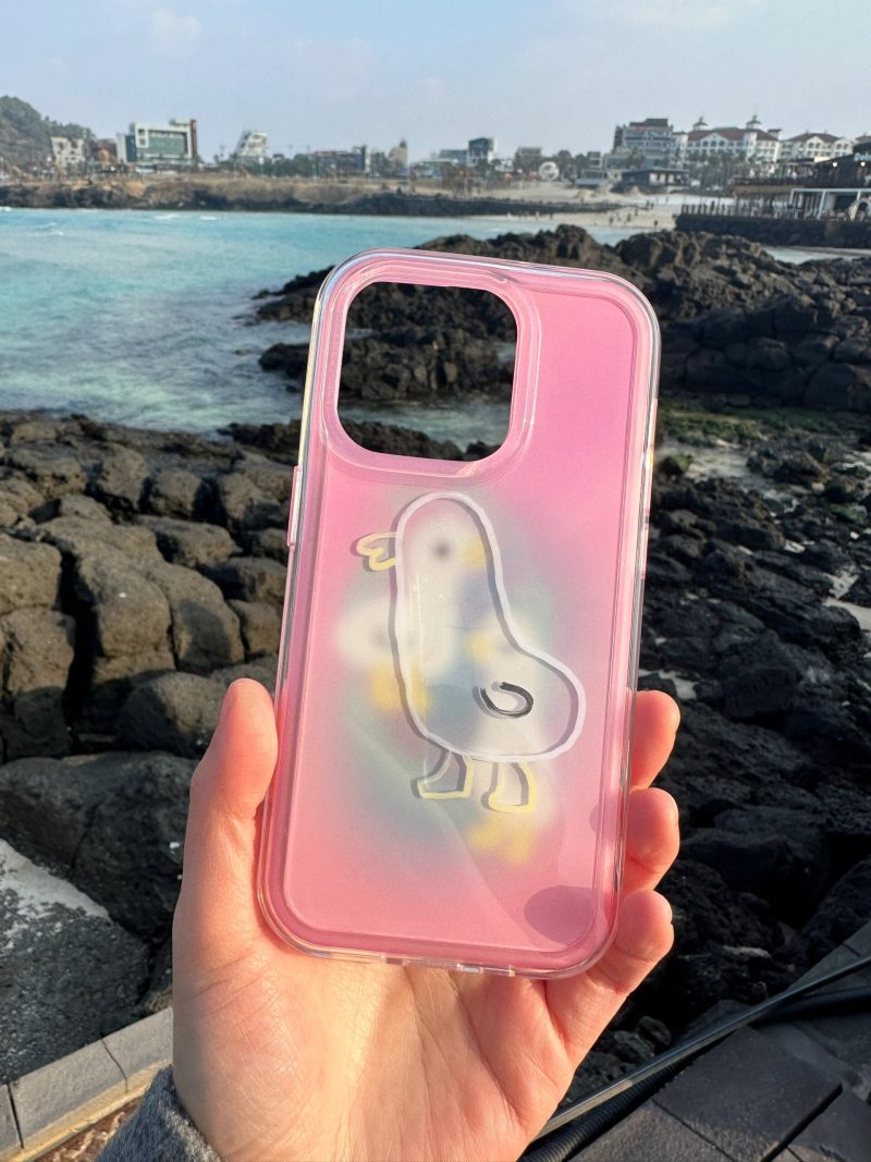 PinkDuckPrintedPhoneCase1