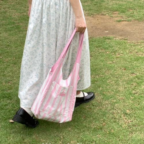 PinkGreenStripesShoulderBag6