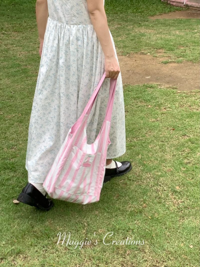 PinkGreenStripesShoulderBag6