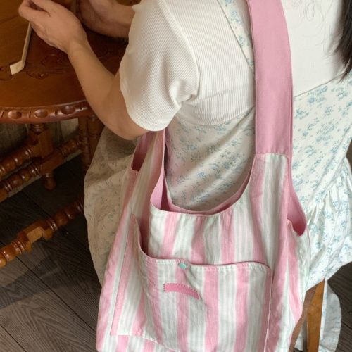 PinkGreenStripesShoulderBag8