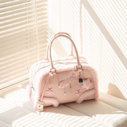 PinkPlushCrossbodyHandbag2