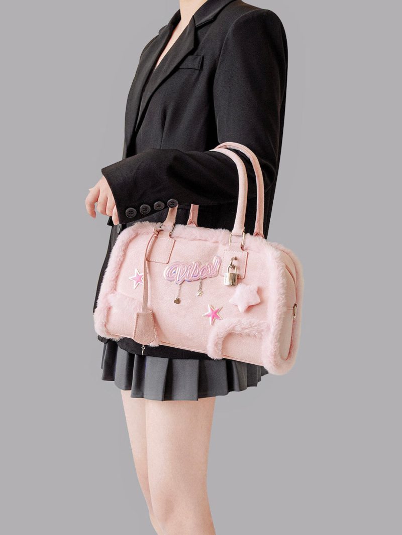 PinkPlushCrossbodyHandbag4