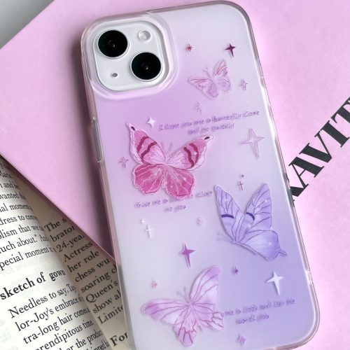 PinkPurpleButterflyPrintedPhoneCase19