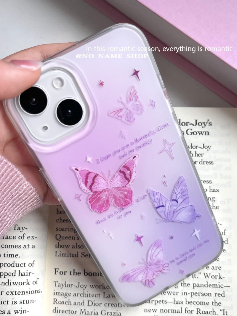 PinkPurpleButterflyPrintedPhoneCase2