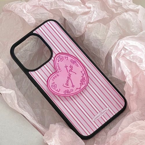 PinkStripePrintedPhoneCase3