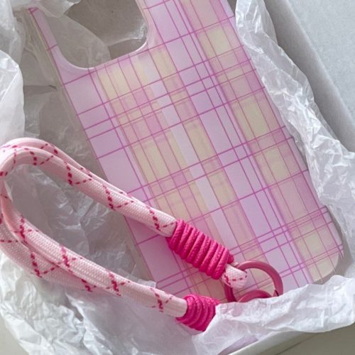 PinkStripedPlaidPhoneCase16