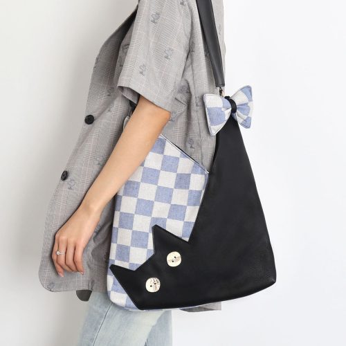 PlaidCatBowShoulderBag3