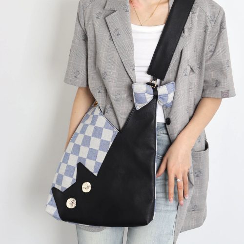 PlaidCatBowShoulderBag5