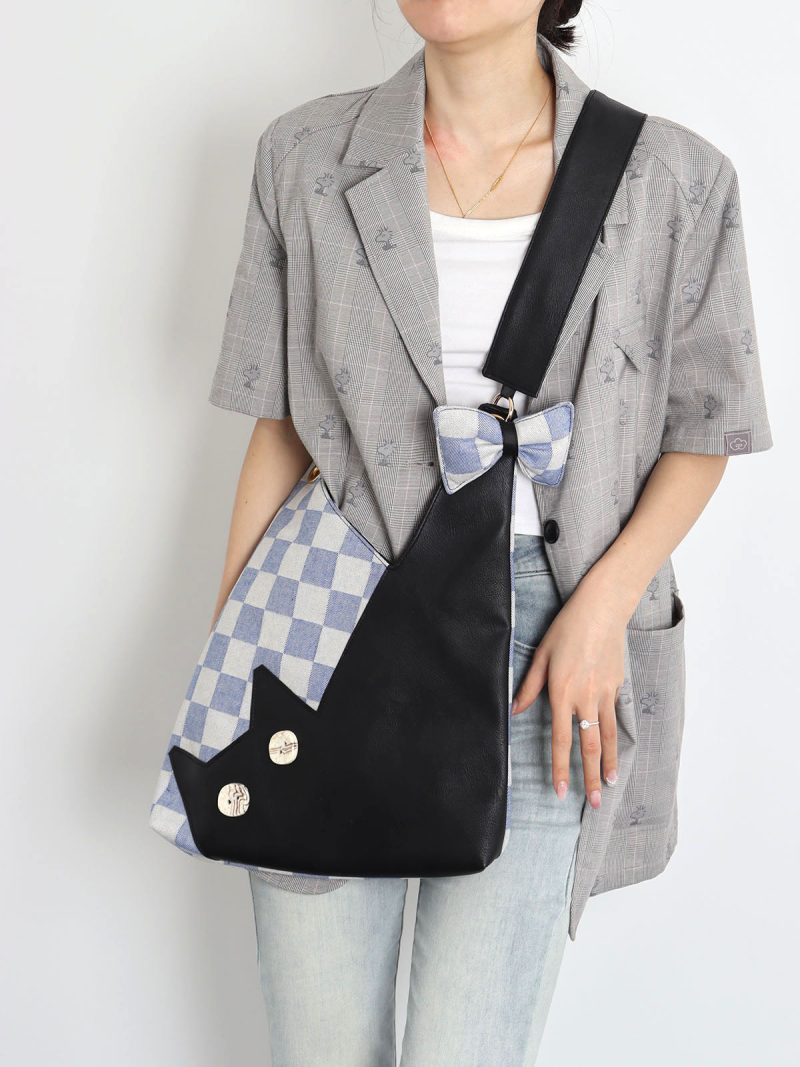 PlaidCatBowShoulderBag5