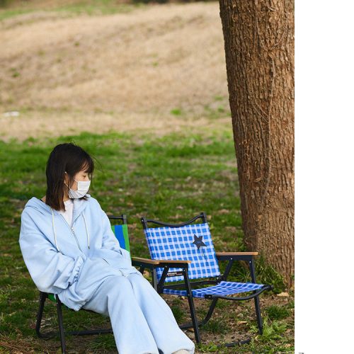 PlaidFoldableOutdoorCampChair1