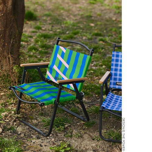 PlaidFoldableOutdoorCampChair5