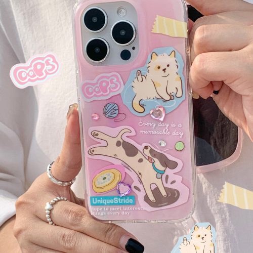 PuppiesandCatPrintedPhoneCase2