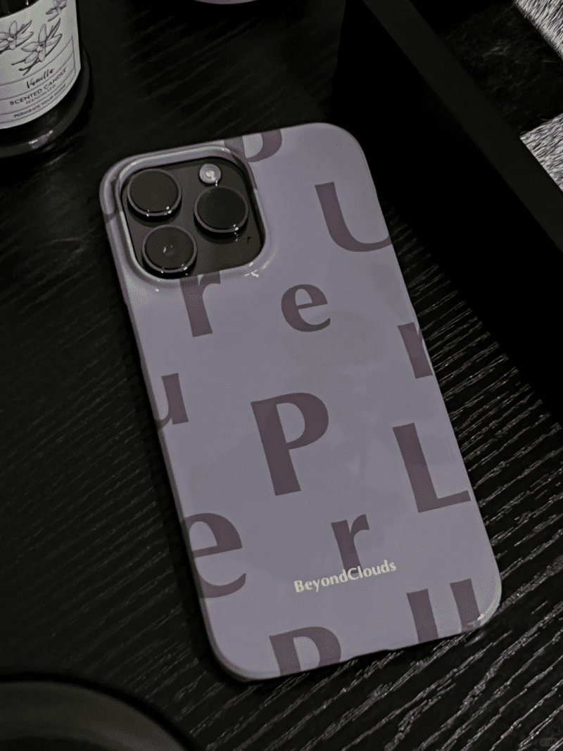 PurpleAlphabetPrintedPhoneCase1