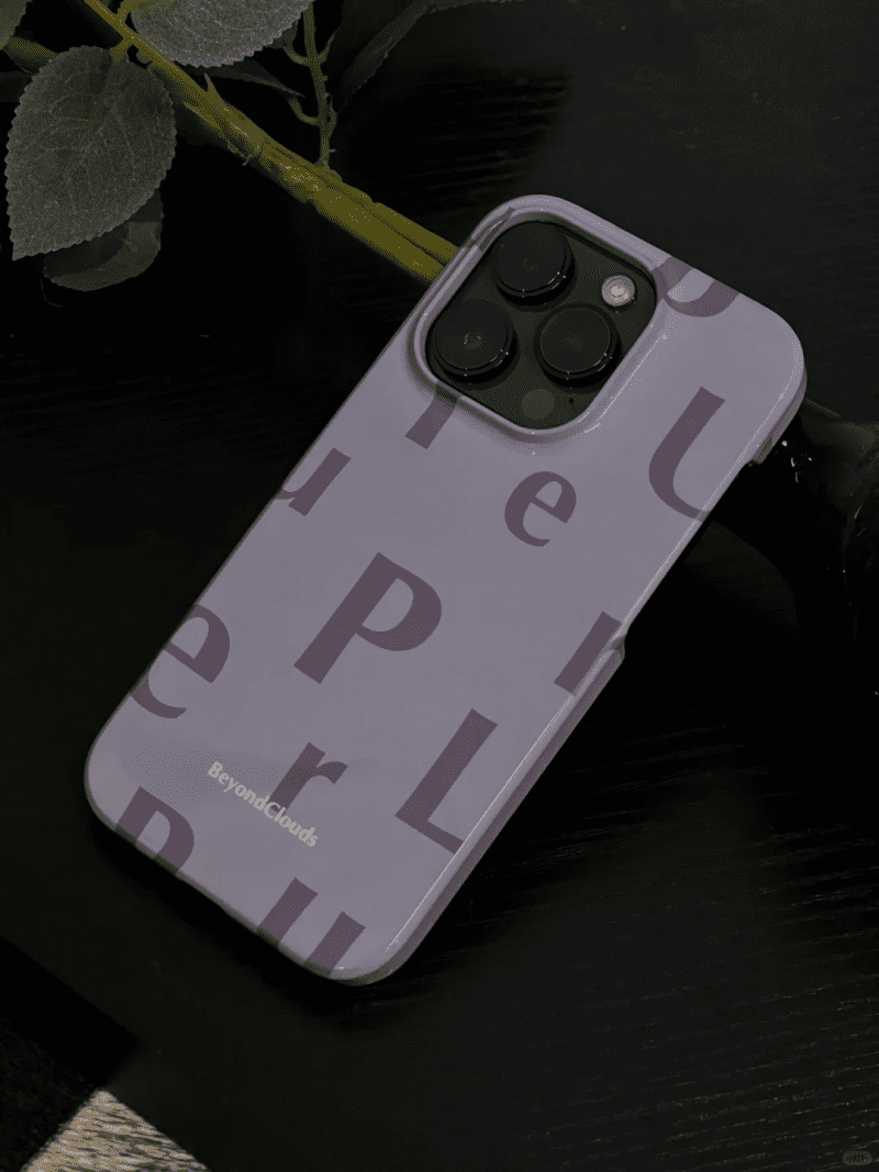 PurpleAlphabetPrintedPhoneCase2