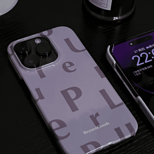 PurpleAlphabetPrintedPhoneCase3